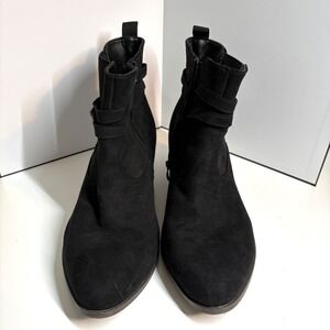 Torrid Women's Black Strappy Buckle Ankle Bootie in Size 11.5WW